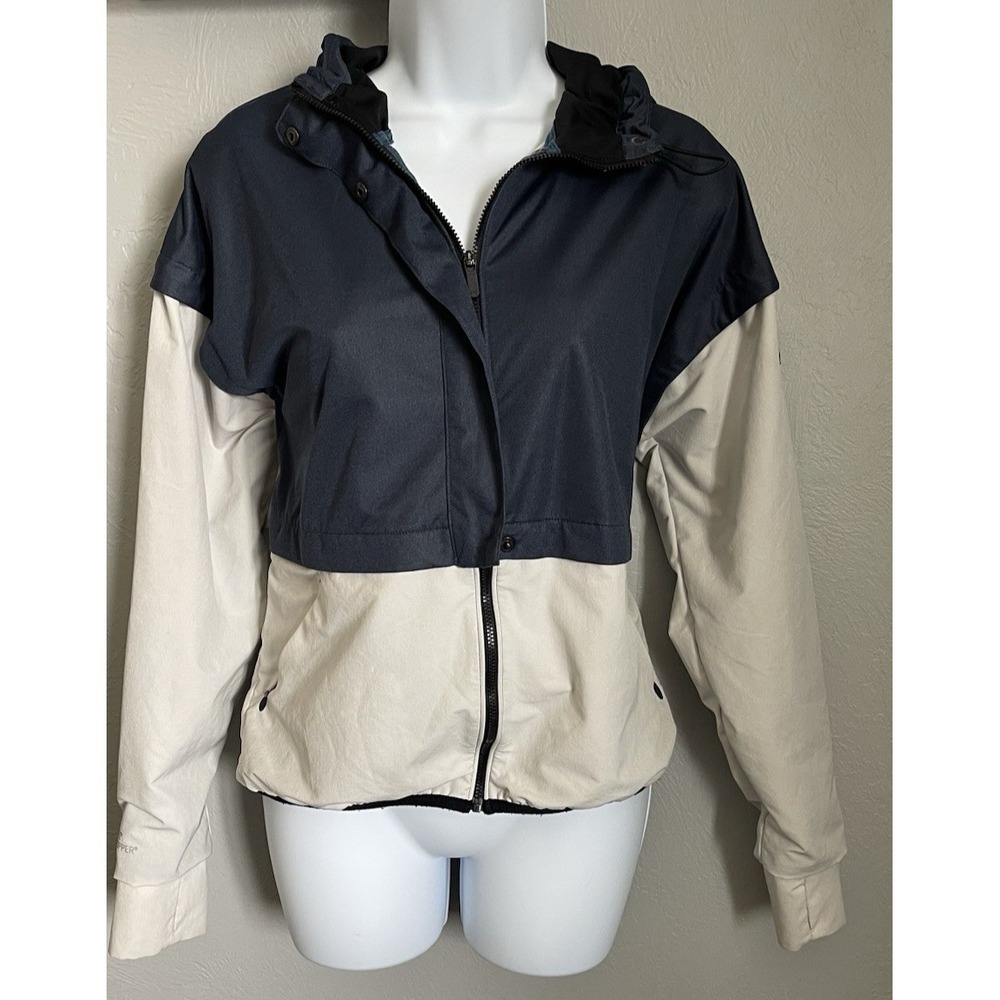 Under Armour Gore Windstopper Blue Hooded Full Zip Jacket Womens Medium